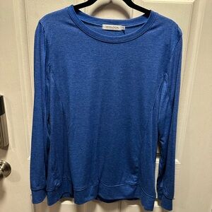 Misslook Women’s Crewneck Long Sleeve Shirt Blue XL